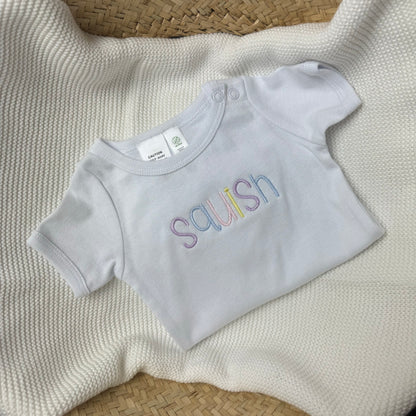 Rainbow Name Onesie