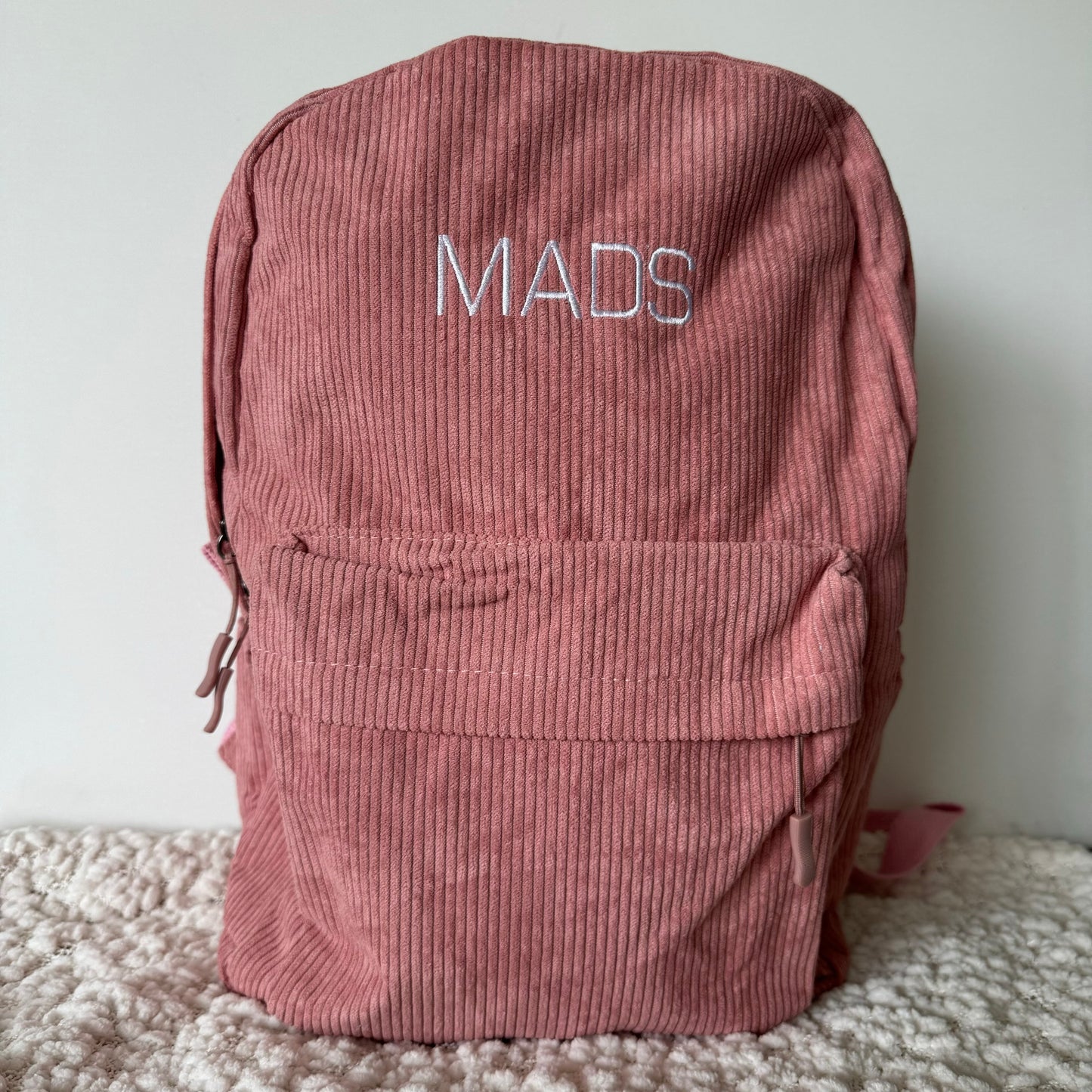 Personalised Corduroy Backpack