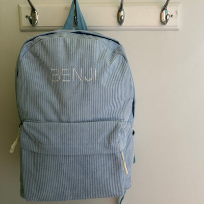 Personalised Corduroy Backpack